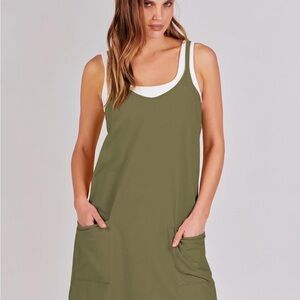 Anrabess Athletic Dress Romper w/ Built-In Shorts & Pockets Size L - 4 colors!!